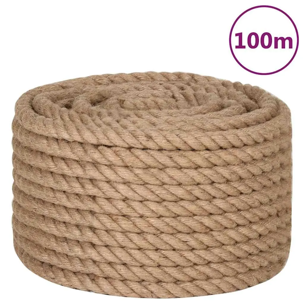 Natural Jute Rope 20mm 100m Garden Decking Handrail Plant Support Cordage