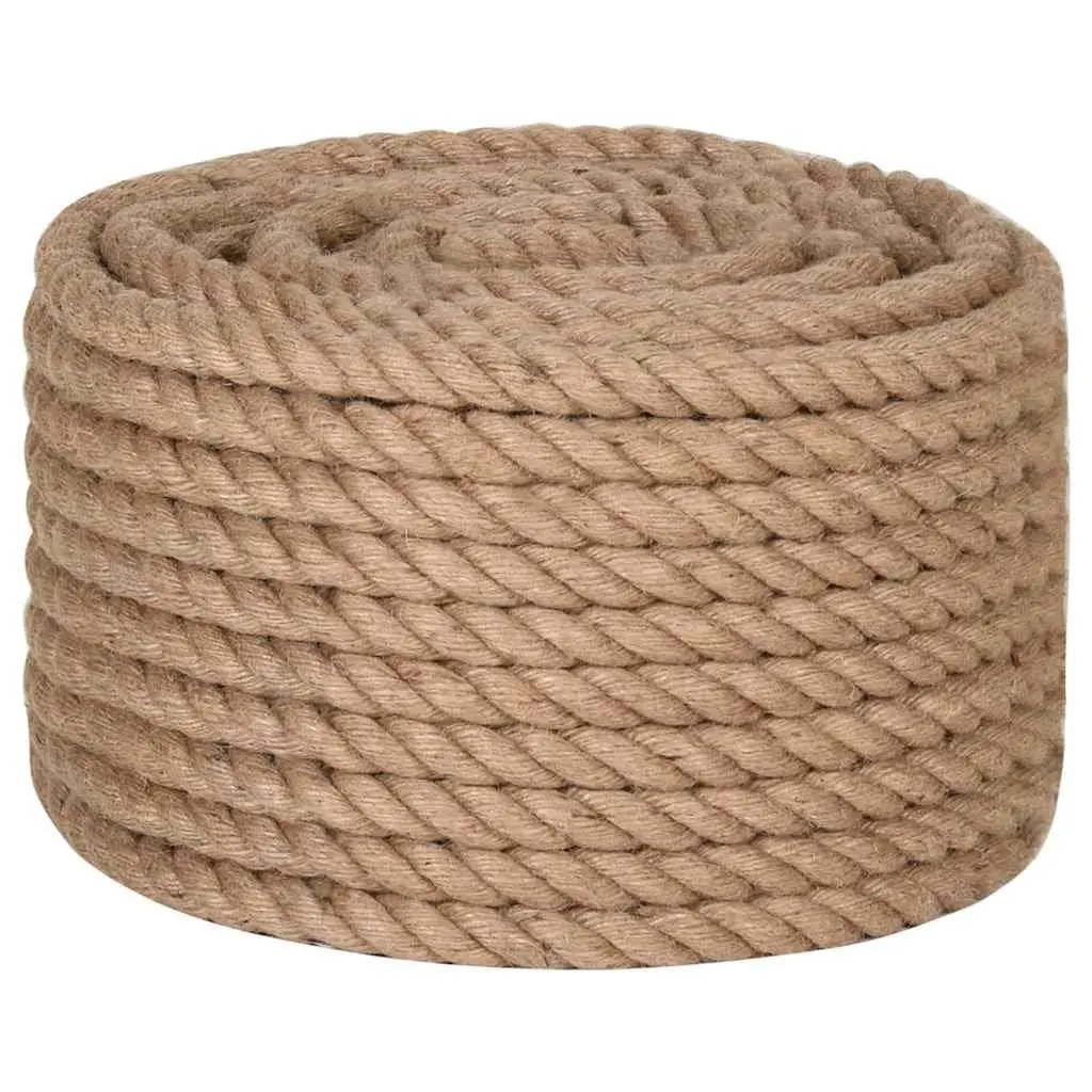 Natural Jute Rope 20mm 100m Garden Decking Handrail Plant Support Cordage