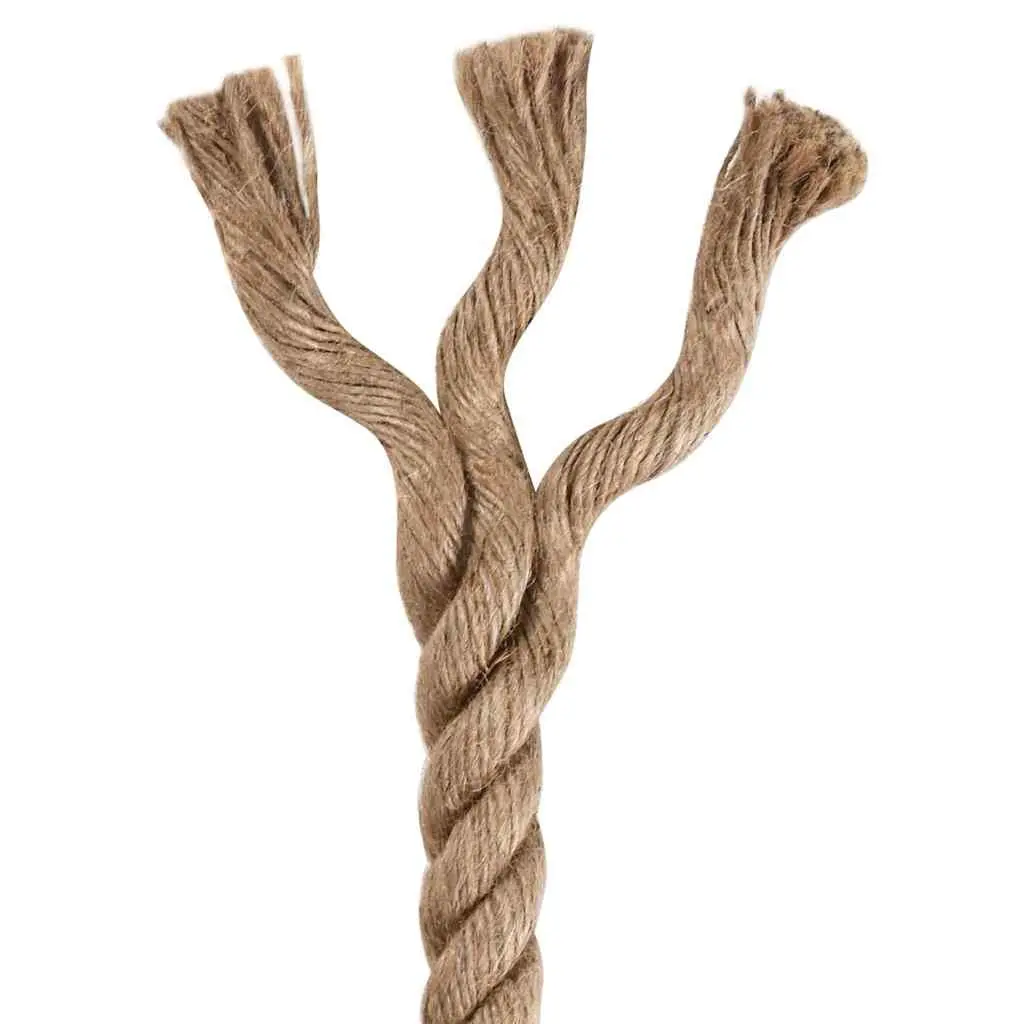 Natural Jute Rope 20mm 100m Garden Decking Handrail Plant Support Cordage