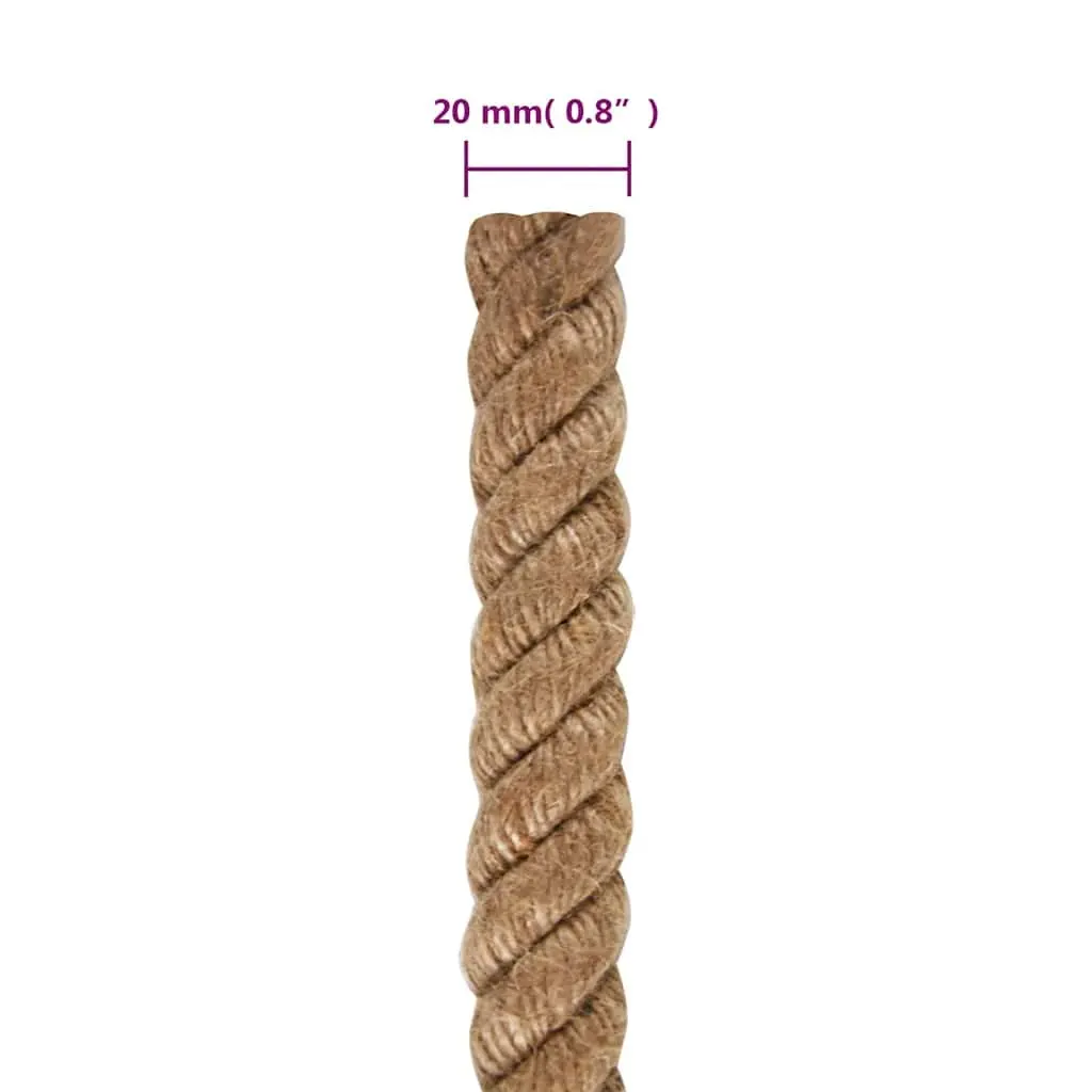 Natural Jute Rope 20mm 100m Garden Decking Handrail Plant Support Cordage
