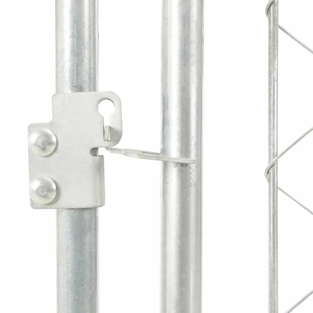 Outdoor Dog Kennel with Roof Large Silver Galvanised Steel Exercise Run Play Pen Enclosure