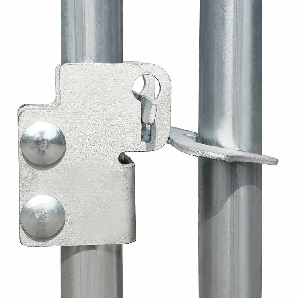 Chicken Coop Galvanised Steel 5x1x1.5m Water-resistant Roof Lockable Door Silver