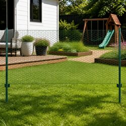 Wire Mesh Fence Panel 25x0.5m Green Garden Backyard Poultry Farm Fencing Posts