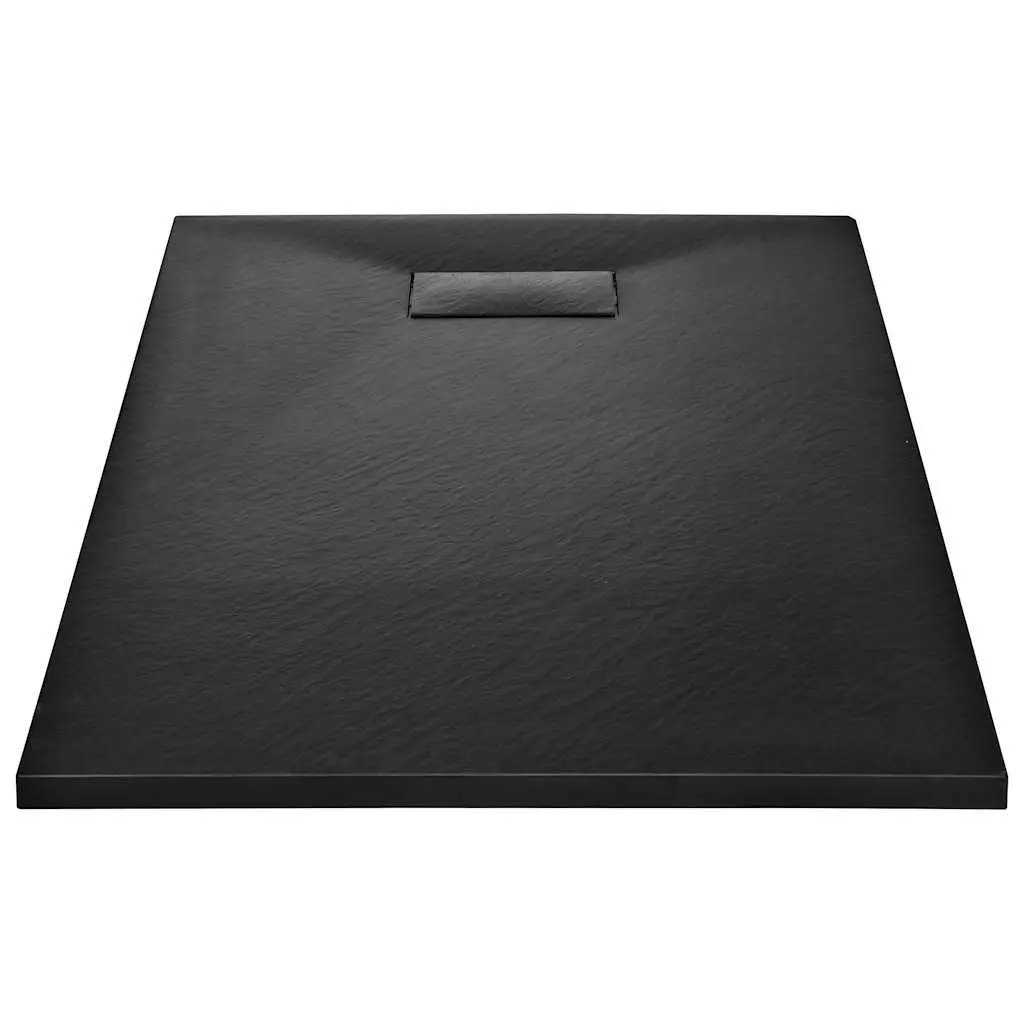 Shower Base Tray Low Profile 120x70cm Black Skid Resistant