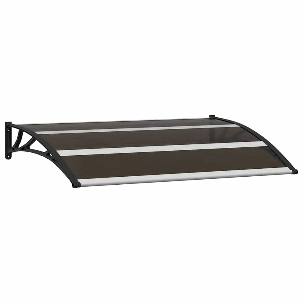 Door Canopy Outdoor Shelter 120x75cm Black Polycarbonate