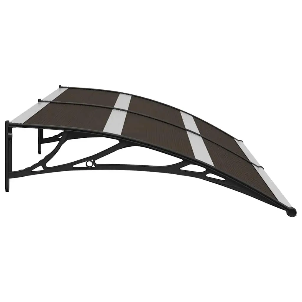 Door Canopy Polycarbonate Awning Shelter 200x75 cm Black