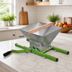 Fruit Crusher 7L Black Manual Hand Crank Homemade Wine Making Apple Pear Peach