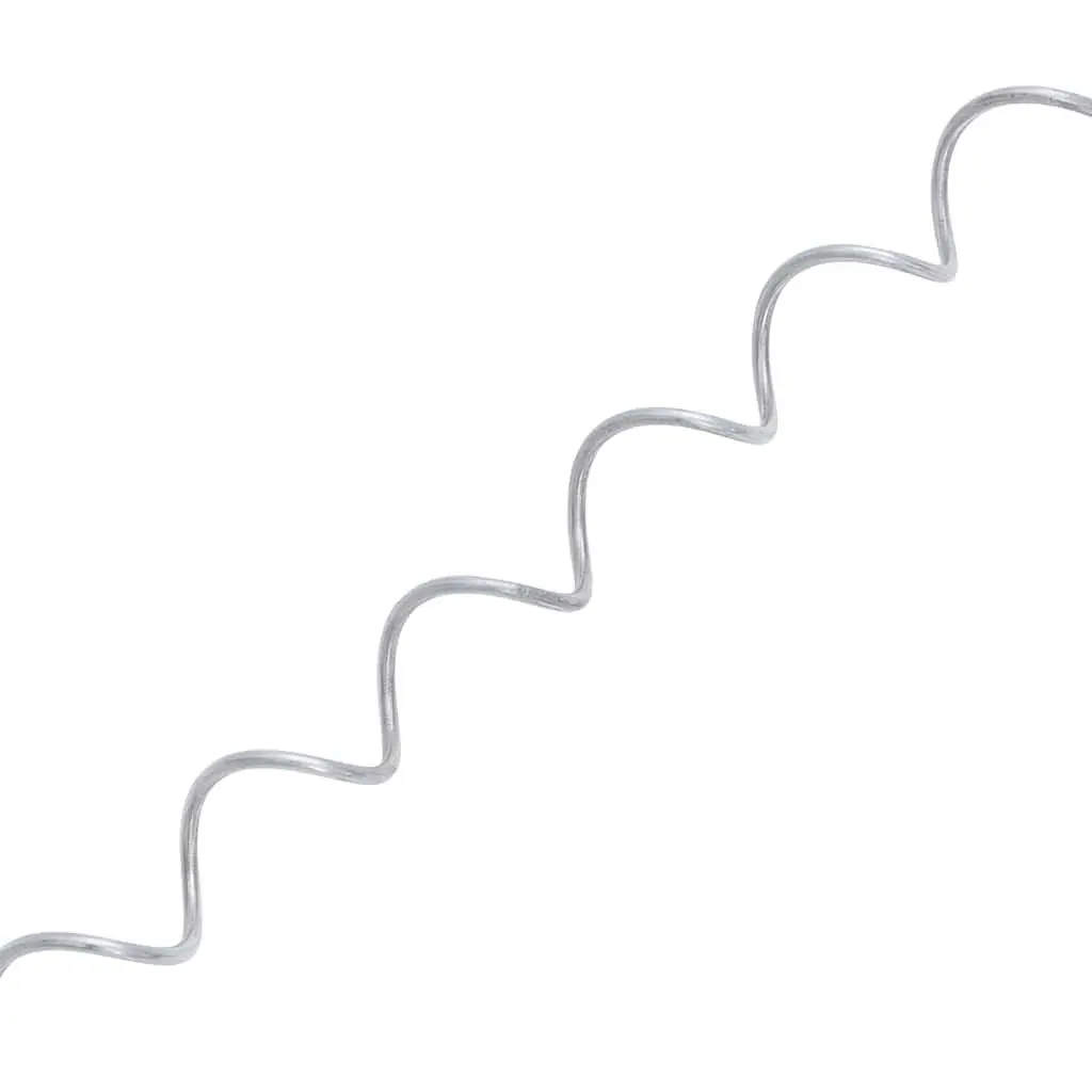 Gabion Spirals Heavy-duty Galvanised Steel 100 cm Silver Fence Panel Binder Connector