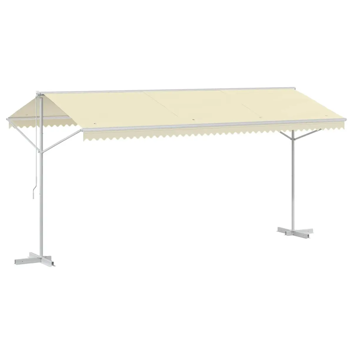 Free Standing Awning 500x300 cm Garden Patio Outdoor Sunshade Canopy Cream