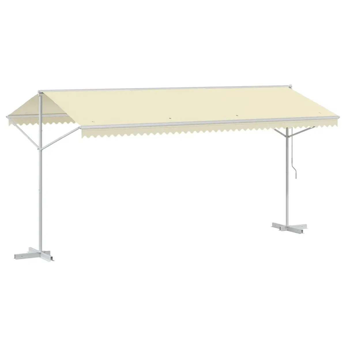 Free Standing Awning 500x300 cm Garden Patio Outdoor Sunshade Canopy Cream