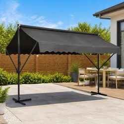 Free Standing Awning 400x300 cm Outdoor Patio Garden Sunshade Anthracite