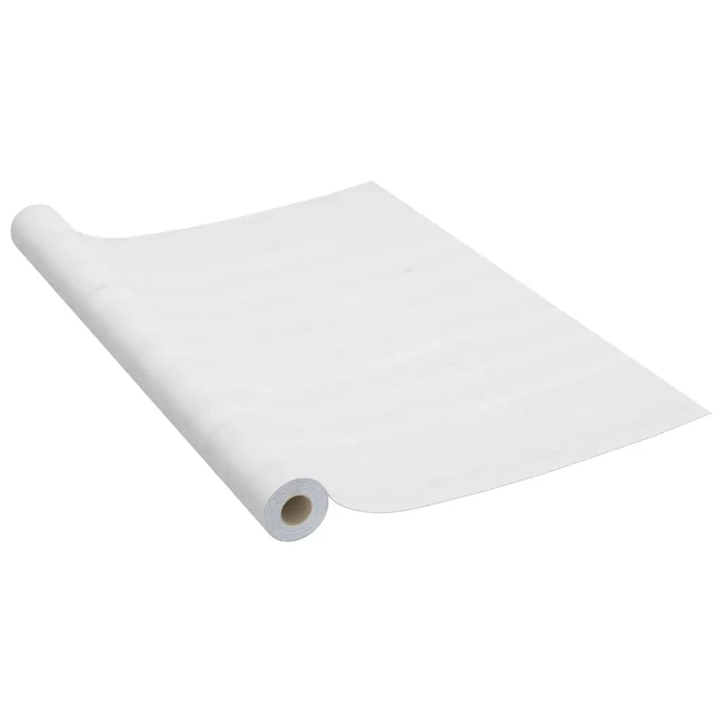 Self-Adhesive Door Film Wood Grain 210x90cm White PVC Decor
