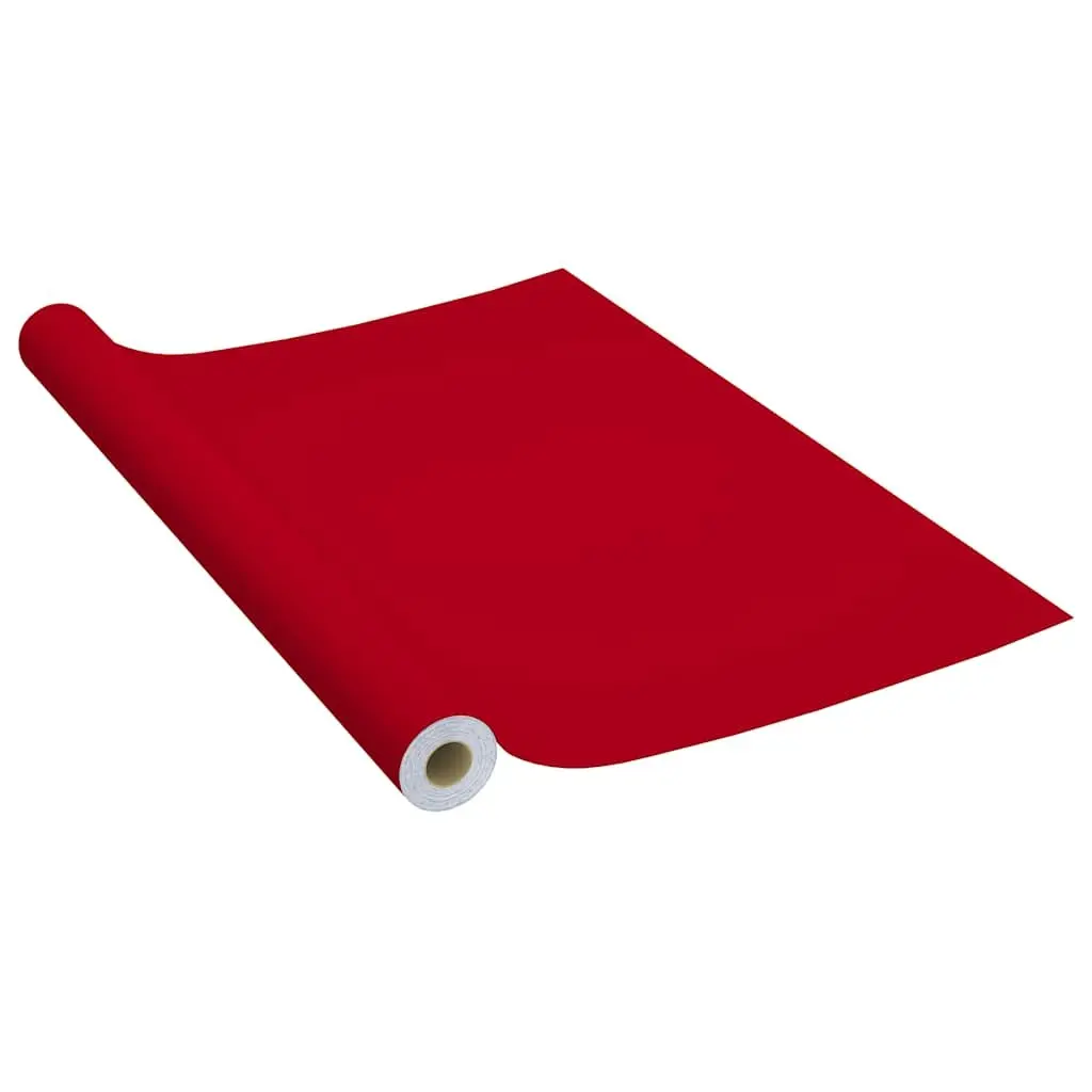 Self-Adhesive Furniture Film Red 500x90 cm Peel Stick Decor Upgrade