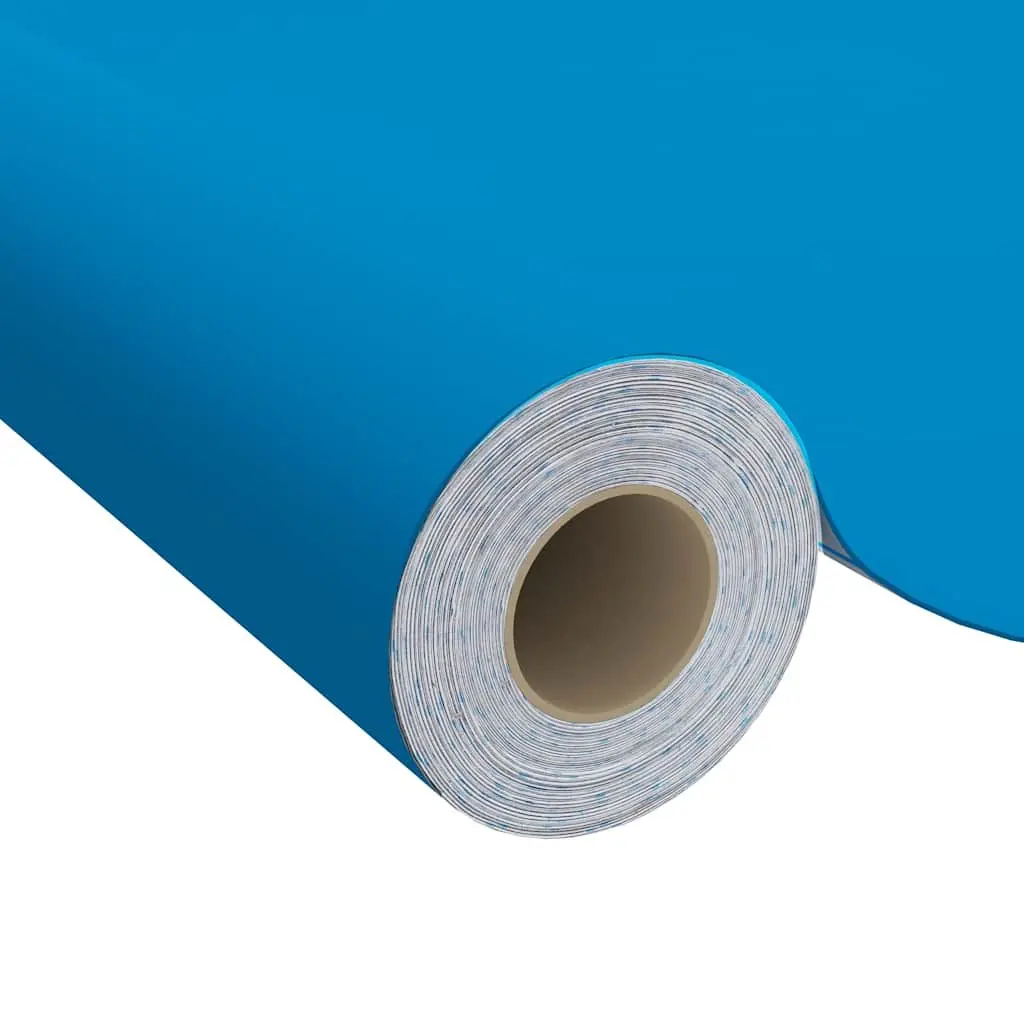 Self-Adhesive Furniture Film PVC 500x90 cm Blue Window Door Decor Peel Stick