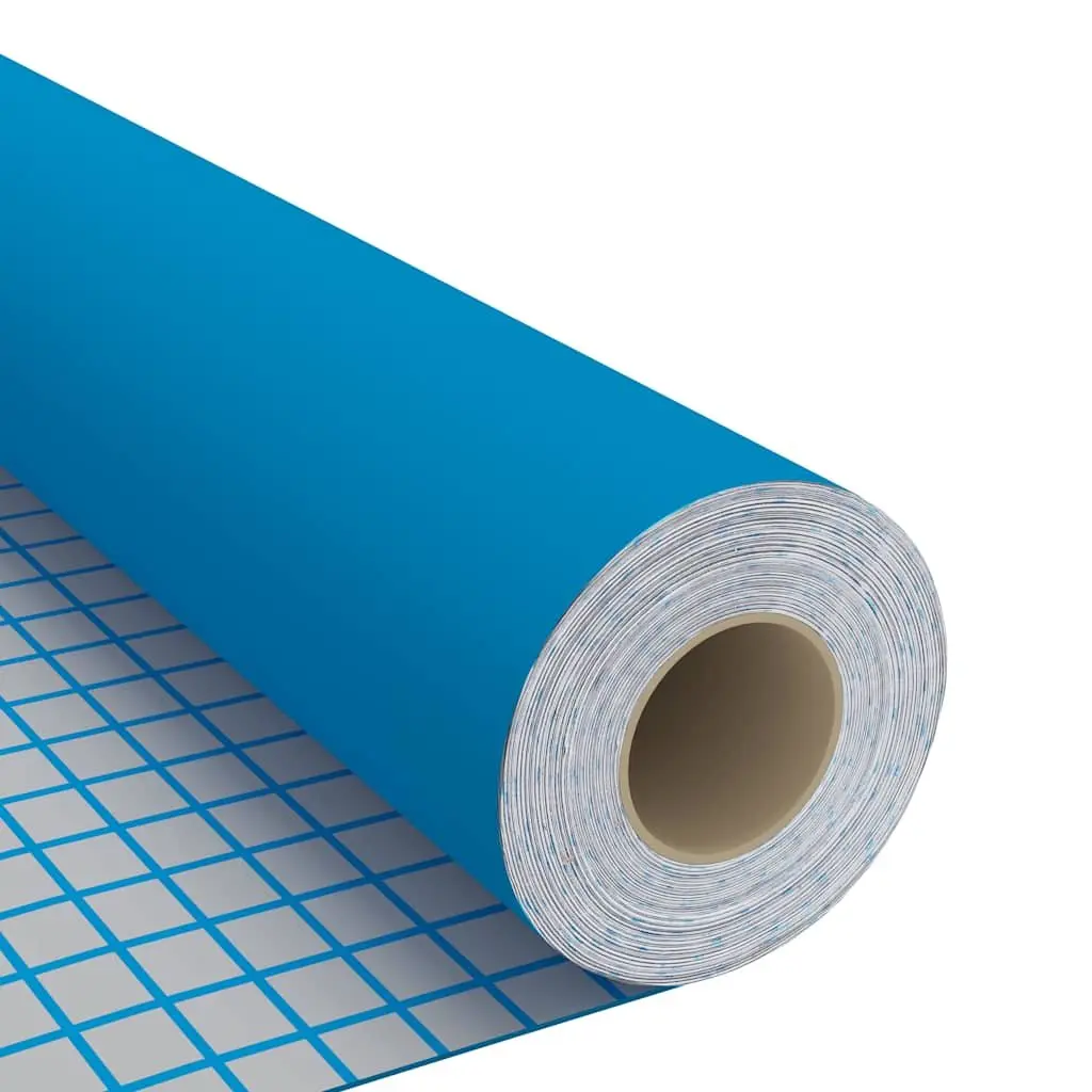 Self-Adhesive Furniture Film PVC 500x90 cm Blue Window Door Decor Peel Stick