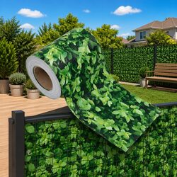 Garden Privacy Screen Fence Roll PVC Green Outdoor Windbreak Barrier 35x0.19m