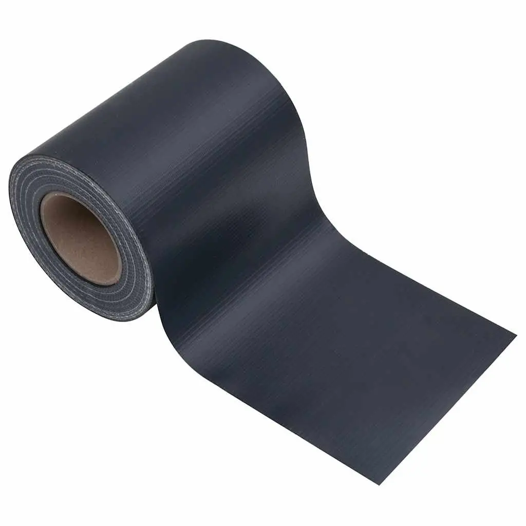 Garden Privacy Screen PVC 35x0.19 m Matte Dark Grey Windbreak Fence Barrier