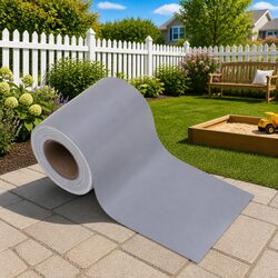 Garden Privacy Screen PVC Roll 35x0.19m Matte Grey Fence Barrier Windbreak Clips