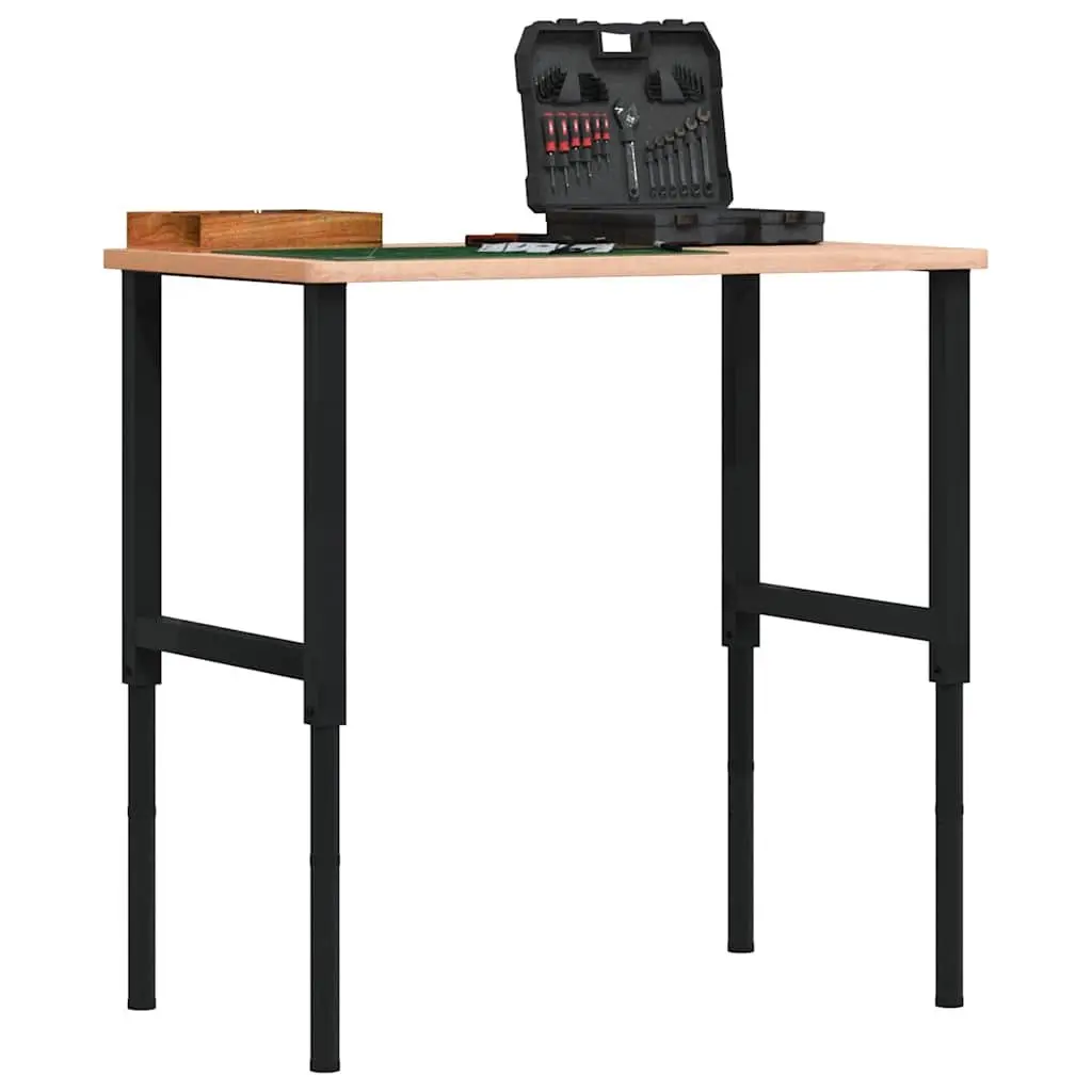 Adjustable Work Bench Frames Metal 55x(69-95.5) cm Black 2 pcs