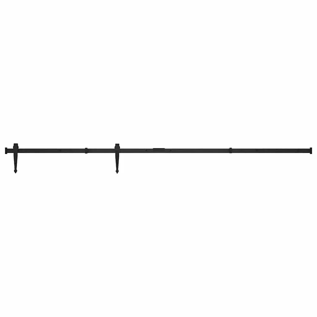 Mini Sliding Cabinet Door Kit Track Rail System 183cm Black