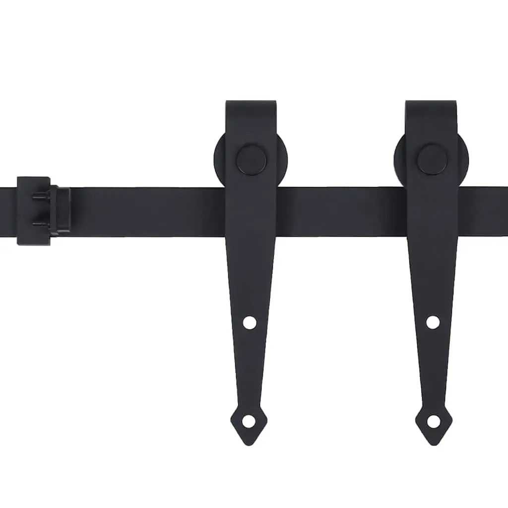 Mini Sliding Cabinet Door Kit Track Rail System 183cm Black