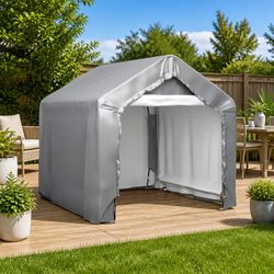 Storage Tent Grey 180x180 cm Outdoor Multipurpose Galvanised Steel Frame Garden
