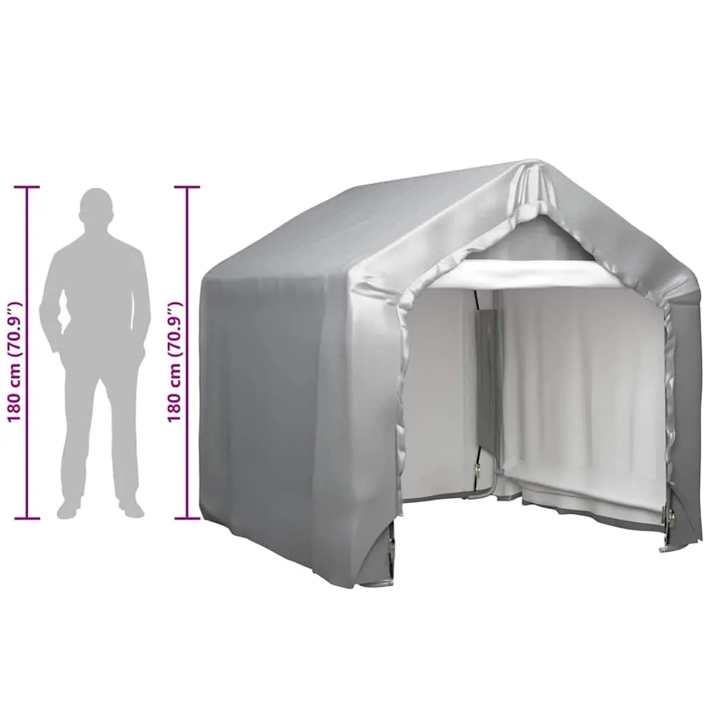 Storage Tent Waterproof UV-resistant Grey 180x180 cm Galvanised Steel Frame Outdoor