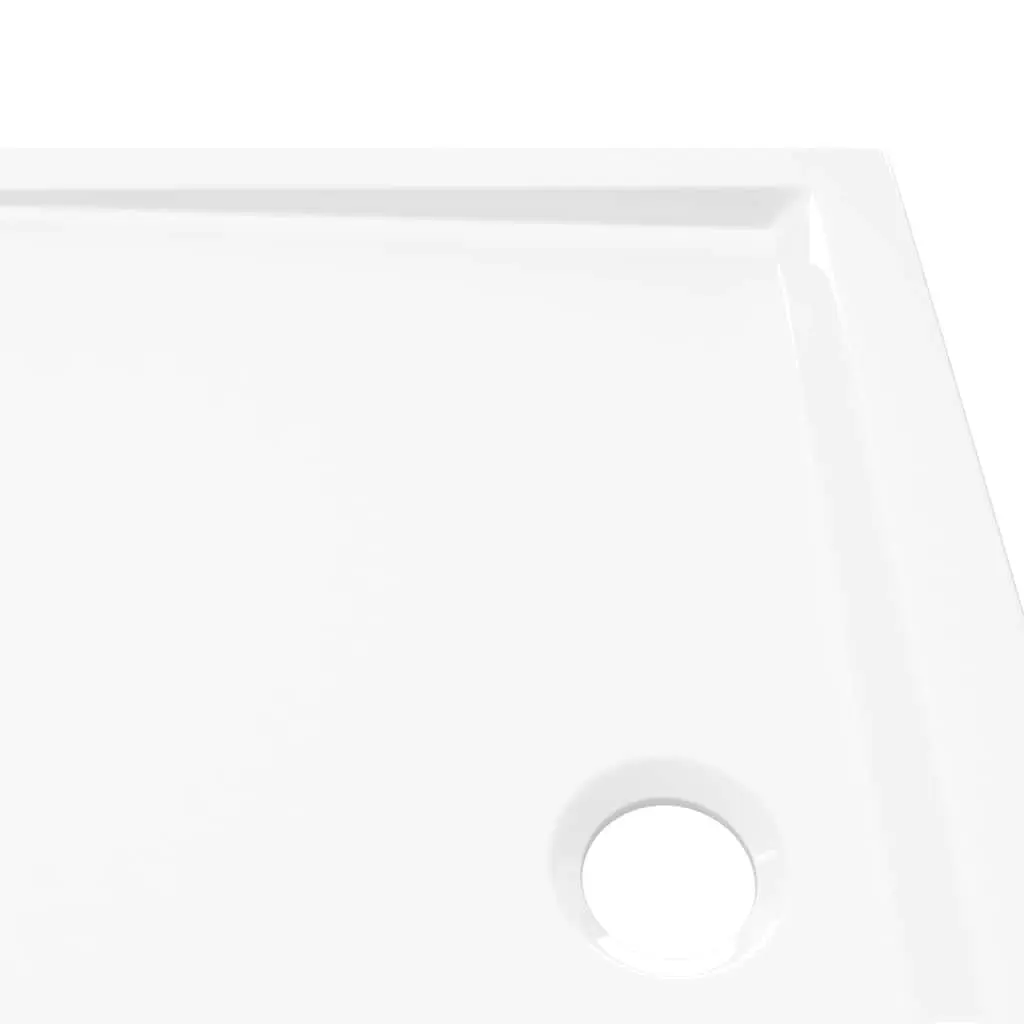 Shower Base Tray Rectangular Low Threshold 70x90 cm White ABS Fibreglass Reinforced
