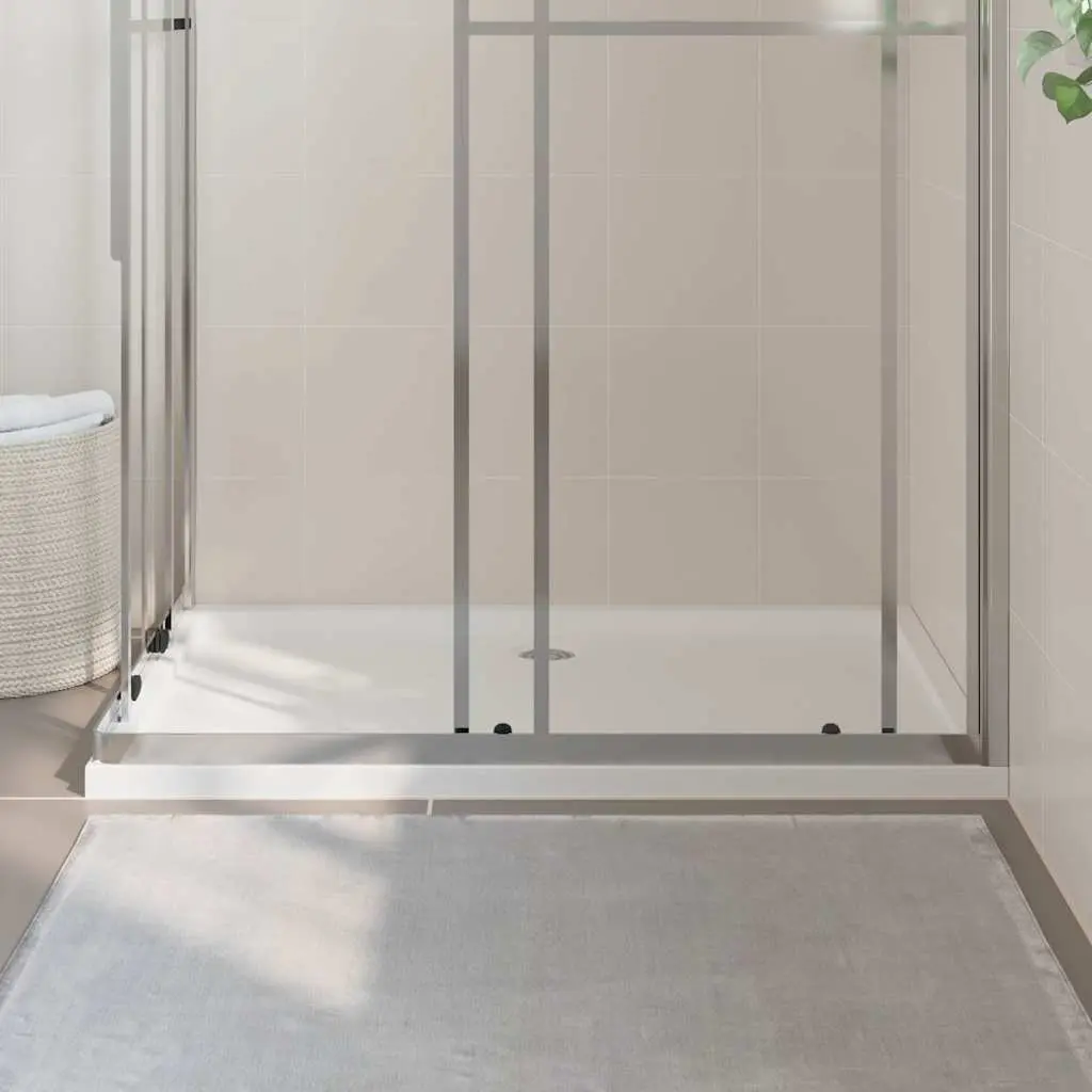 Rectangular Shower Base Tray White 80x120 cm Low Threshold Modern Bathroom