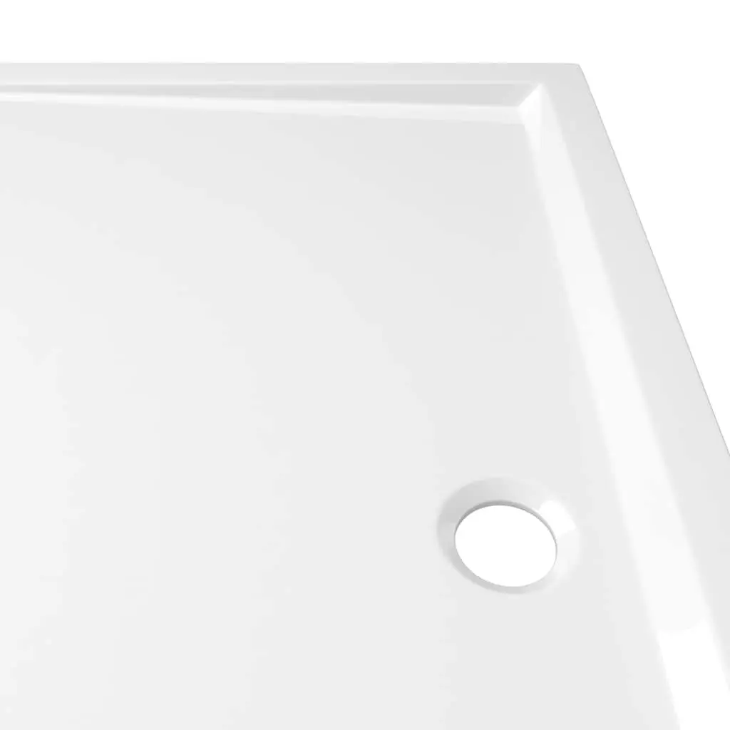 Rectangular Shower Base Tray White 80x120 cm Low Threshold Modern Bathroom