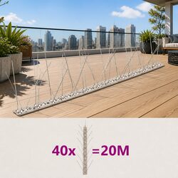Bird Pigeon Spikes Stainless Steel 5-Row Pest Control Repellent Garden