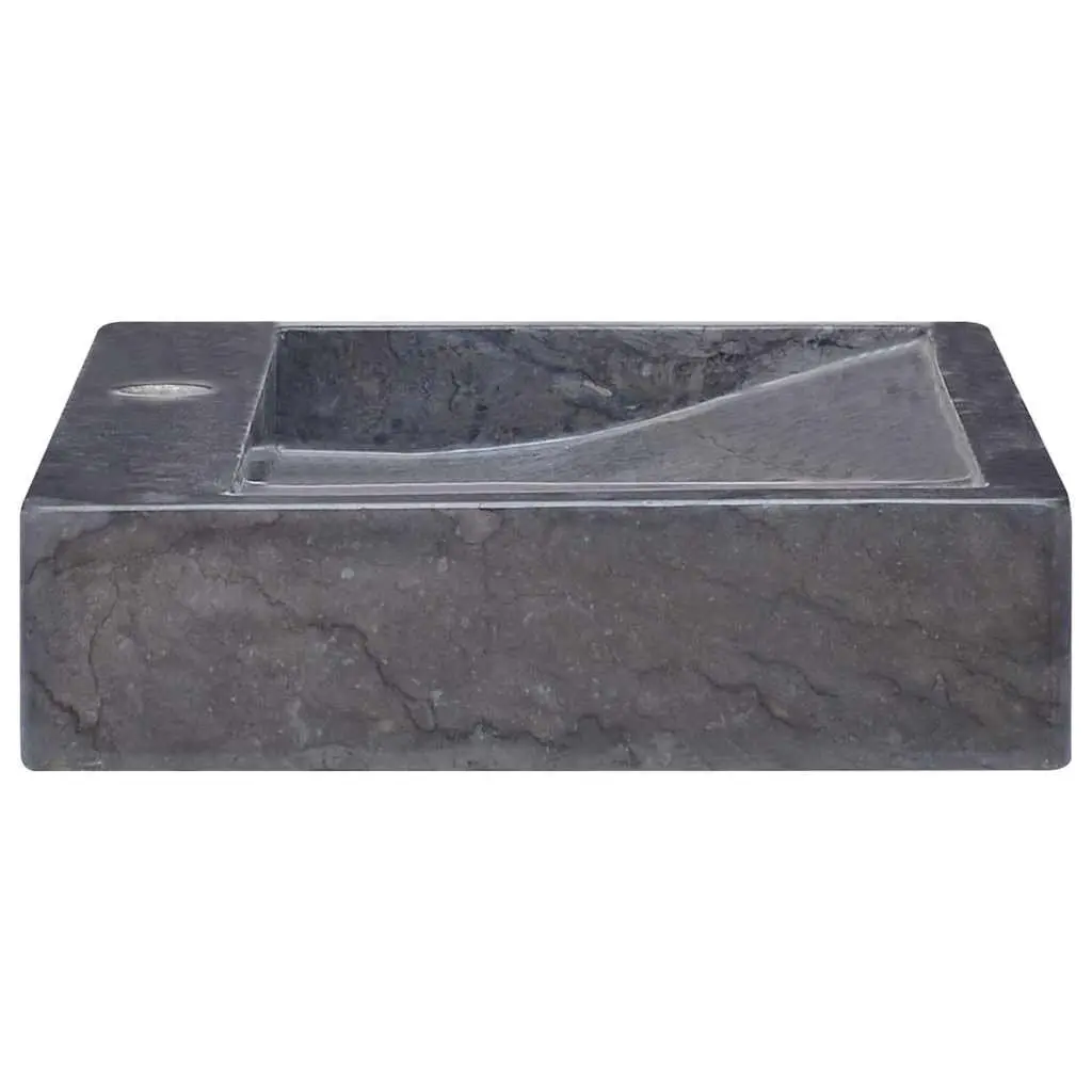 Bathroom Sink Black Marble Handmade Vessel 58x39x10 cm Countertop