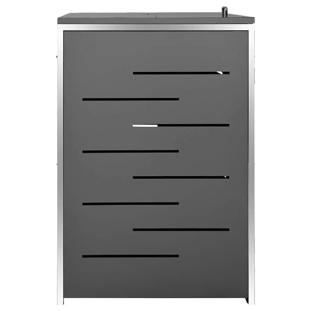 Wheelie Bin Shed Garden Waste Container Enclosure 207x77.5x115cm Anthracite