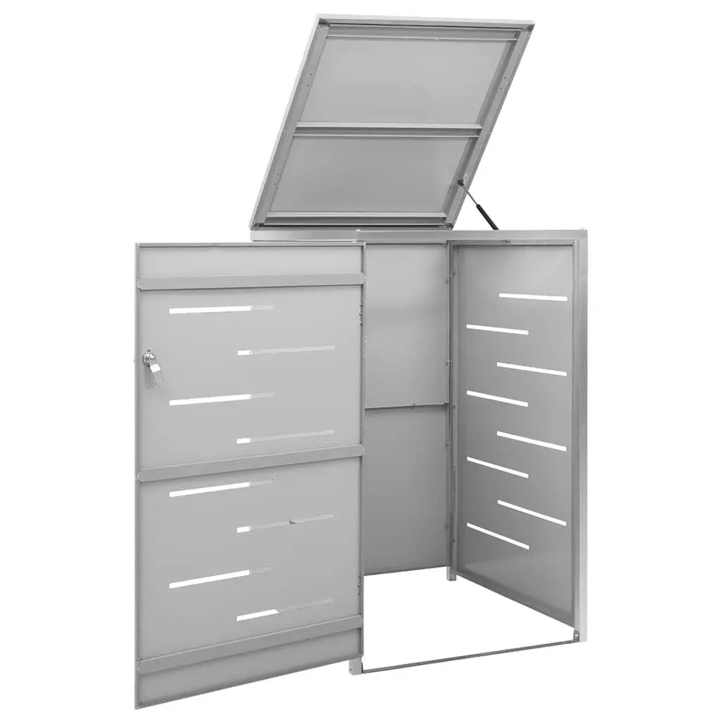 Single Wheelie Bin Shed Sturdy Construction 69x77.5x115cm Grey