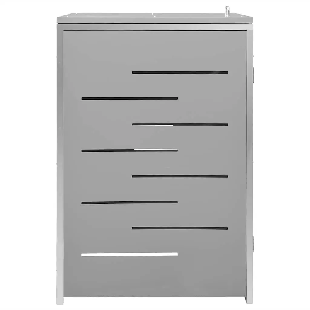 Single Wheelie Bin Shed Sturdy Construction 69x77.5x115cm Grey