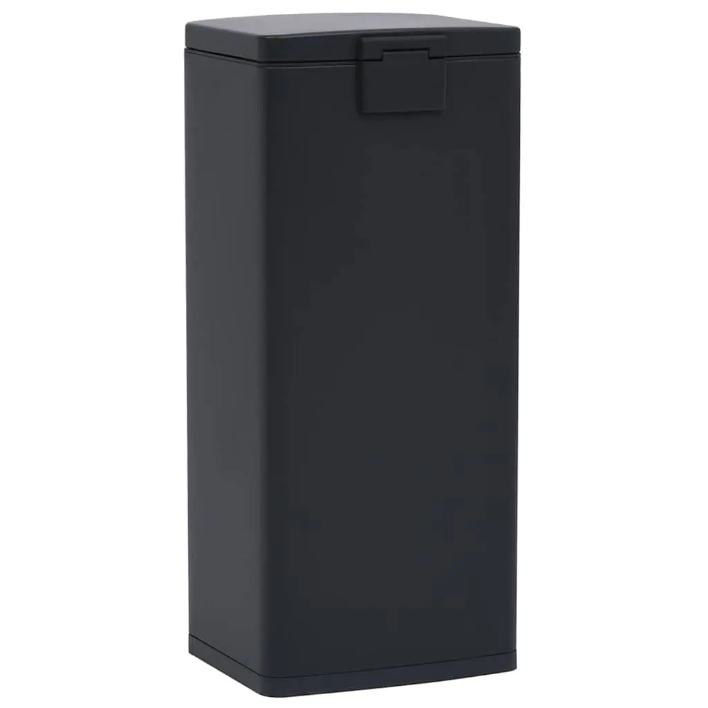 Pedal Dustbin Hands-Free Waste Bin 30L Black Soft Close Lid Kitchen Rubbish Container