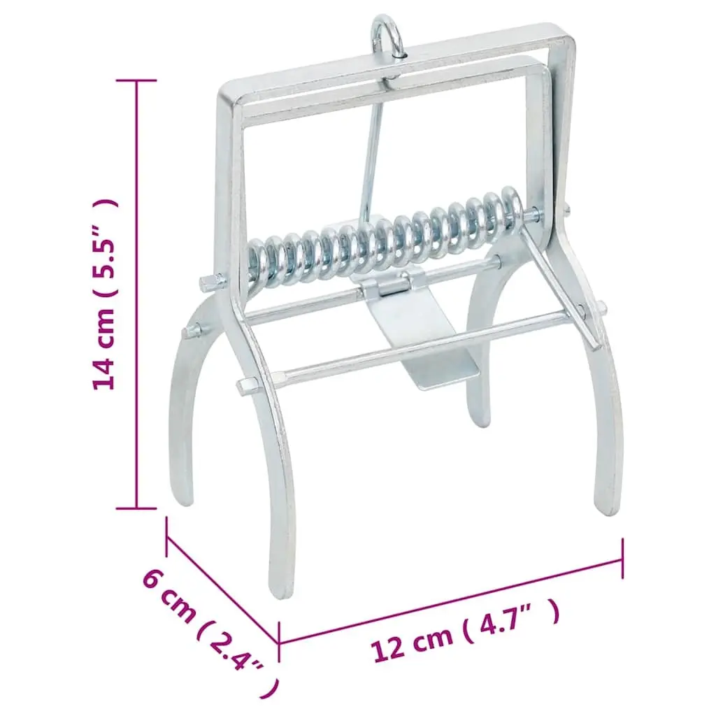 Mole Traps 4 pcs Galvanised Steel Pest Control Catcher Garden Lawn Protection