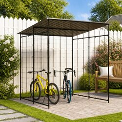 Bicycle Shed Storage 190x190x222cm Outdoor Bike Shelter Motorcycle Scooter Cover
