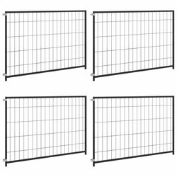 Dog Kennel Outdoor Enclosure Black Steel Wire Mesh Pet Run Exercise Play Pen