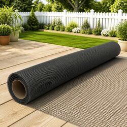 Fiberglass Mesh Screen 112x500 cm Black Insect Door Window Cage DIY Repair
