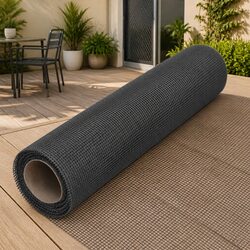 Fiberglass Mesh Screen 112x1000 cm Black Insect Door Window Repair DIY Fence