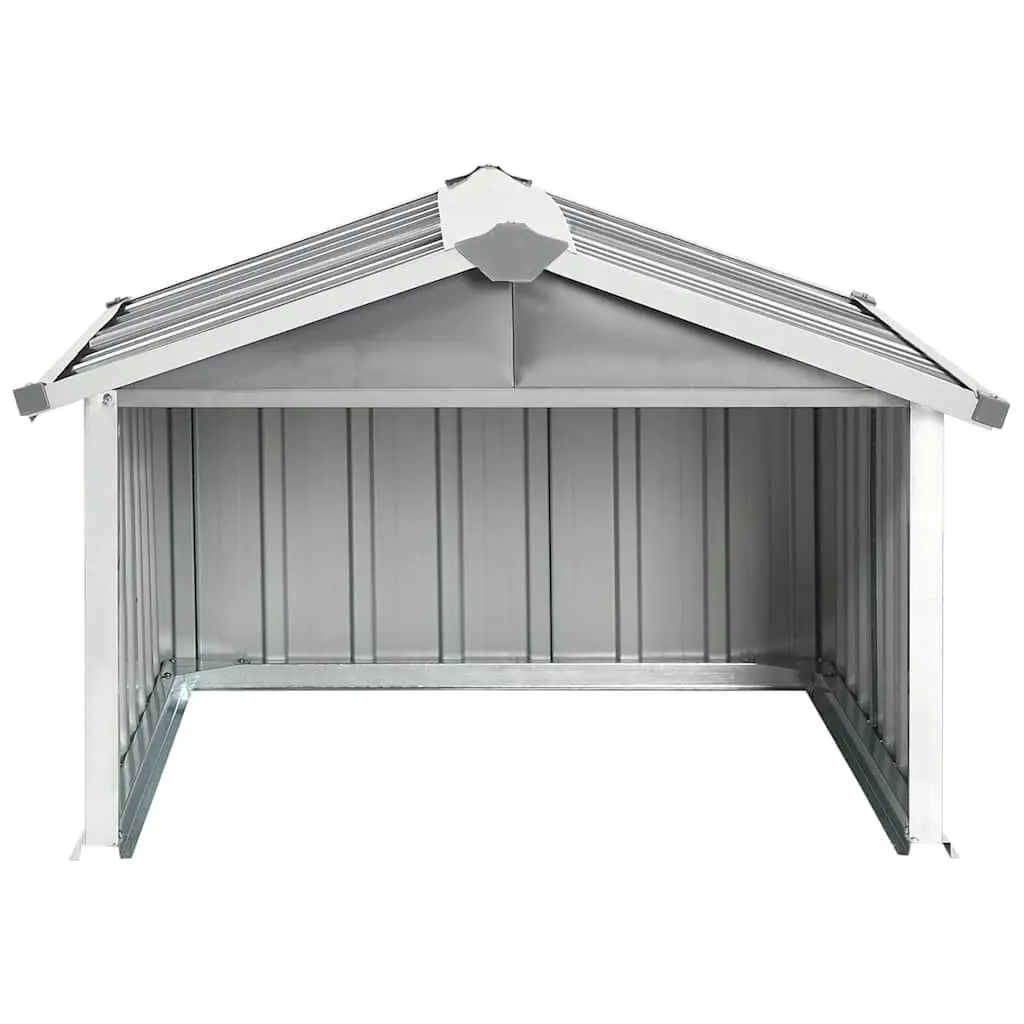 Garden Robot Lawnmower Shed Galvanised Steel 92x97x63cm Grey
