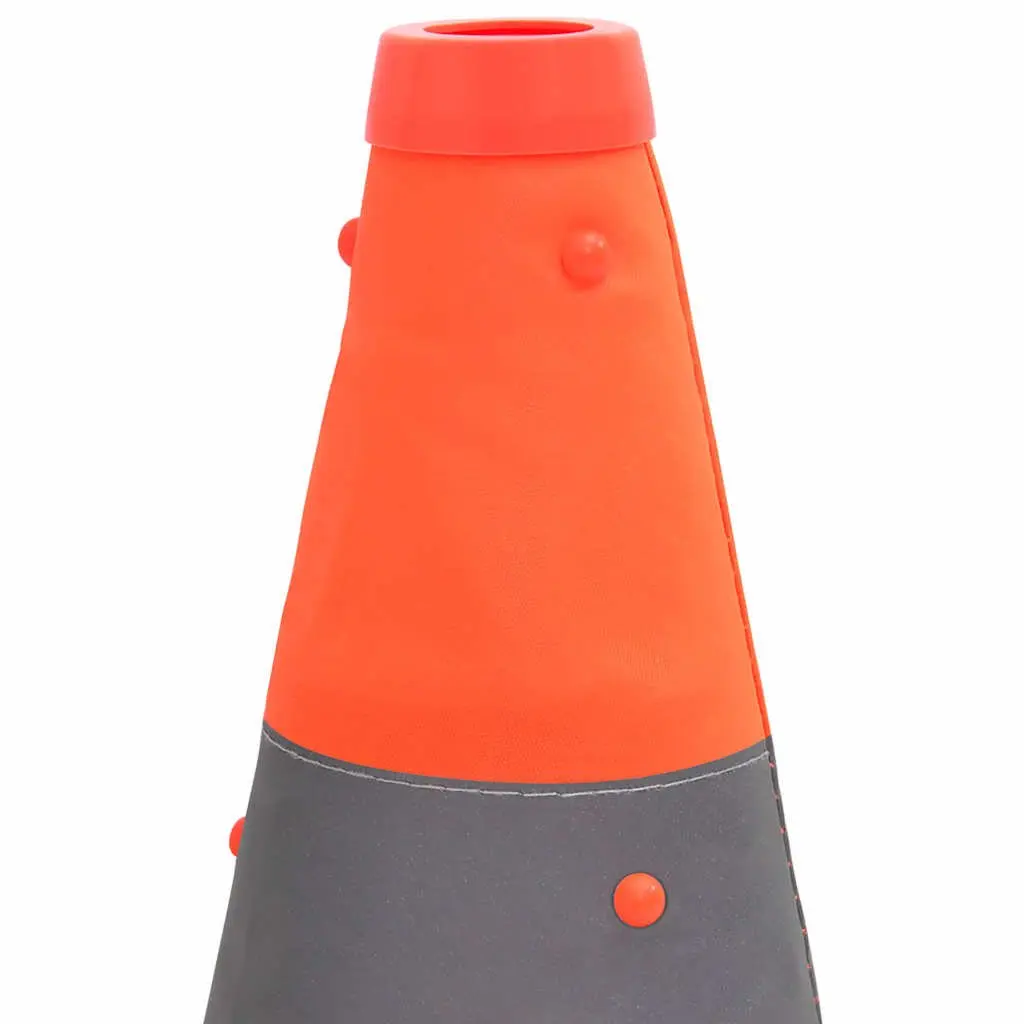 Pop-up Traffic Cones High Visibility 42 cm Bright Orange 10 Piece