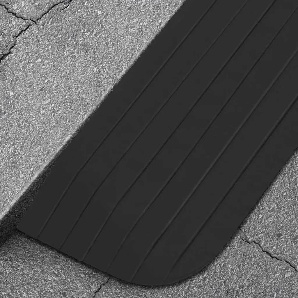 Threshold Ramps Pair Rubber Non-Slip Surface for Wheelchairs Rollators Scooters 110 x 21 x 2.5 cm