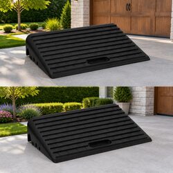 Kerb Ramps 2 pcs Rubber Non-Slip Road Traffic Access Wheelchair Trolley Scooter