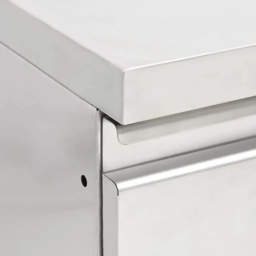 Commercial Kitchen Cabinet Stainless Steel 50x60x96cm with 2 Drawers