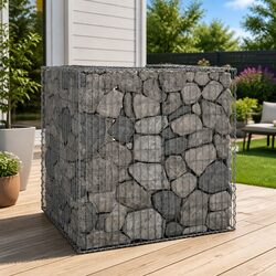 Gabion Wall Waste Bin Container Enclosure Galvanised Steel Garden Patio