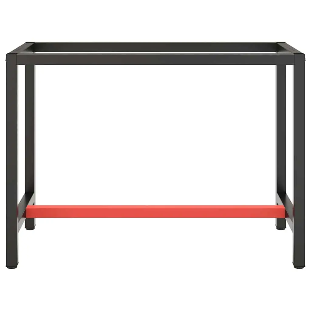 Work Bench Frame Metal Heavy Duty Powder Coated Legs 110x50x79cm Black
