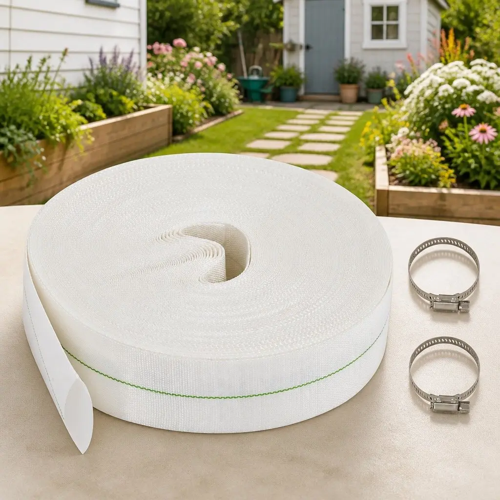 Flat Hose 50m 1.5 Inch PE Lining Flexible Water Irrigation Garden Pumping Supply Line