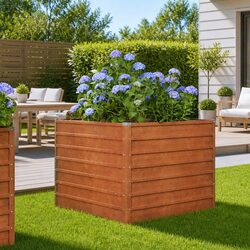Garden Raised Bed Planter Corten Steel Weathering Brown Outdoor Vegetable